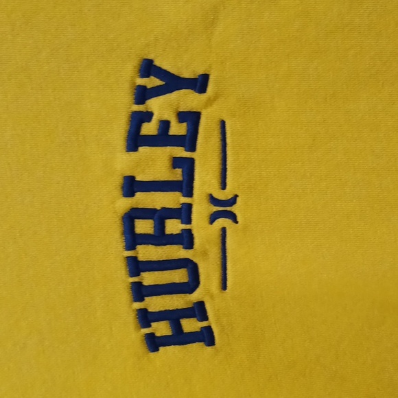 Hurley XL Royal Gold Dropout Ivy League Fleece lined crew neck pullover sweatshi - Picture 3 of 8